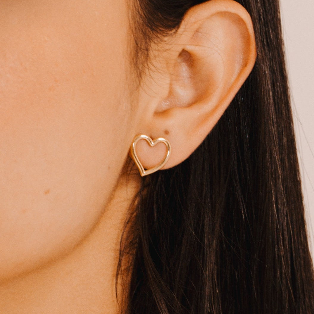 Aretes Corazon Silueta