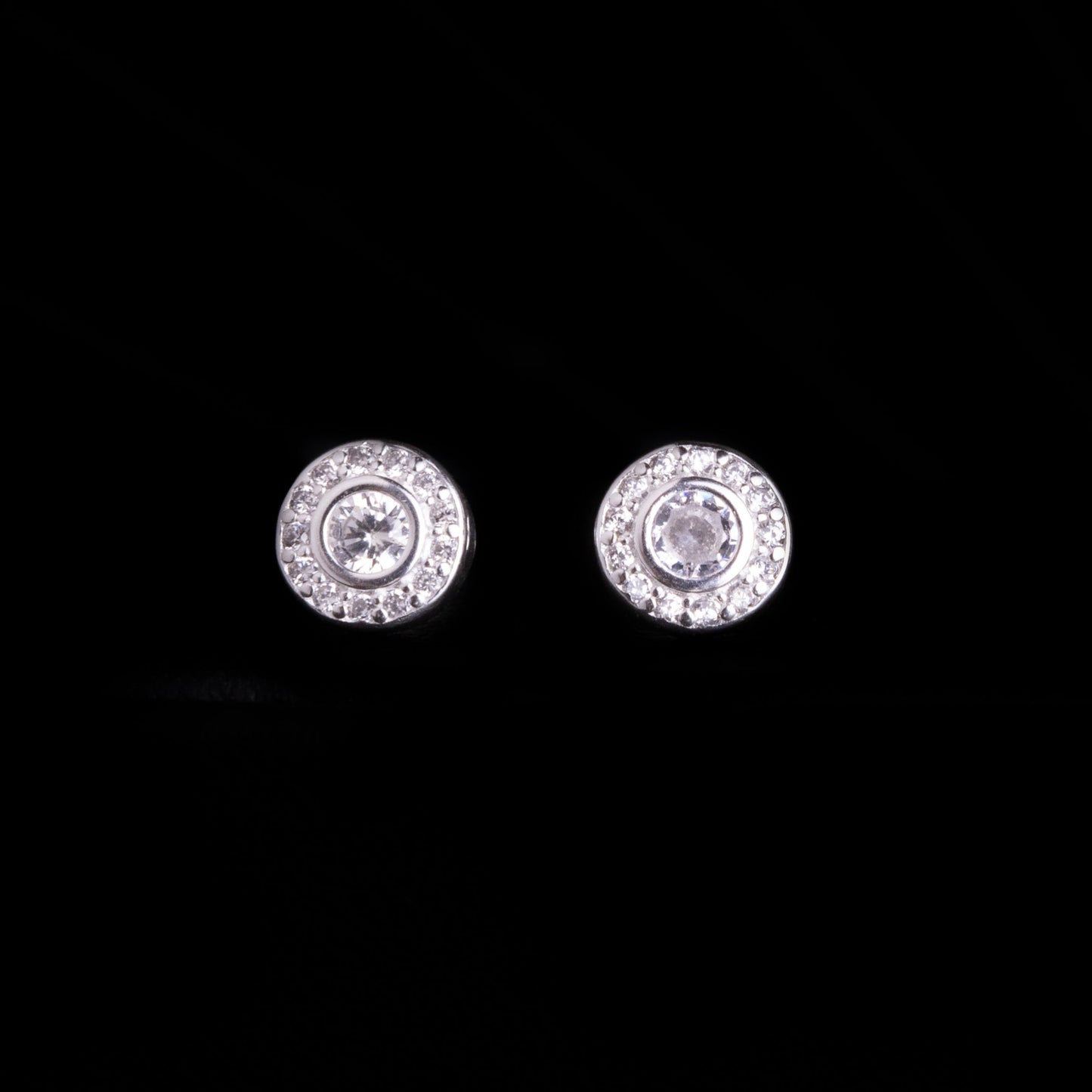 Aretes Plata Halo