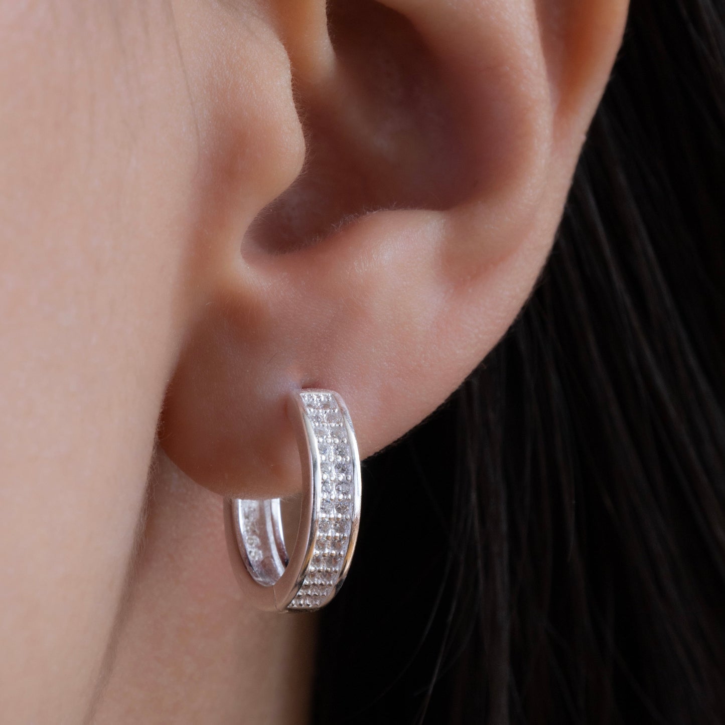 Aretes Plata Silver Hoops