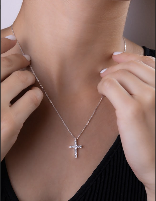 Cadena de plata Celestial Cross Mujer