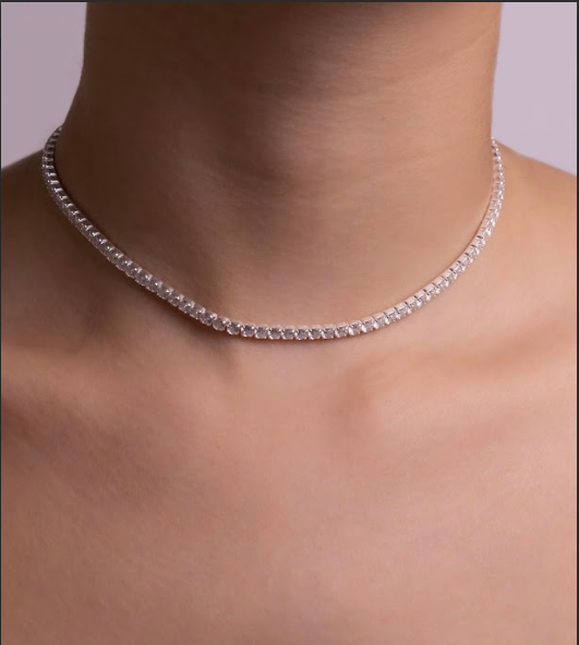 Gargantilla de plata Tennis mujer