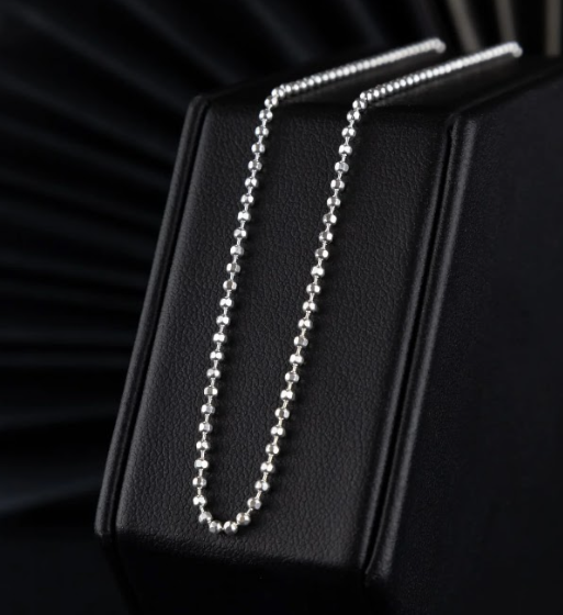 Cadena de plata militar hombre