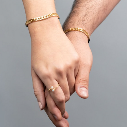 Pulsera para pareja Hilo Cubana Continua