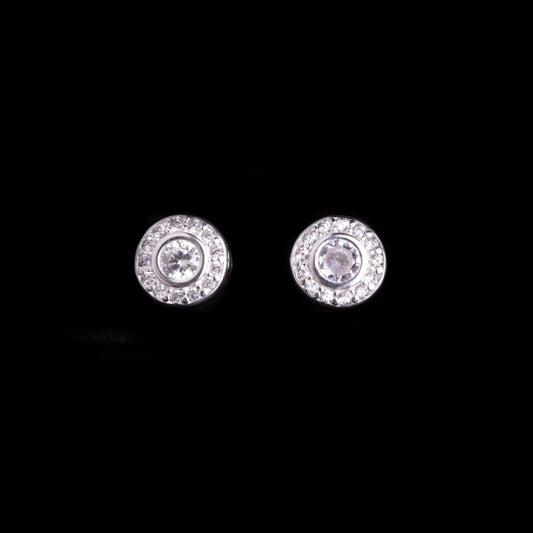 Aretes Plata Halo
