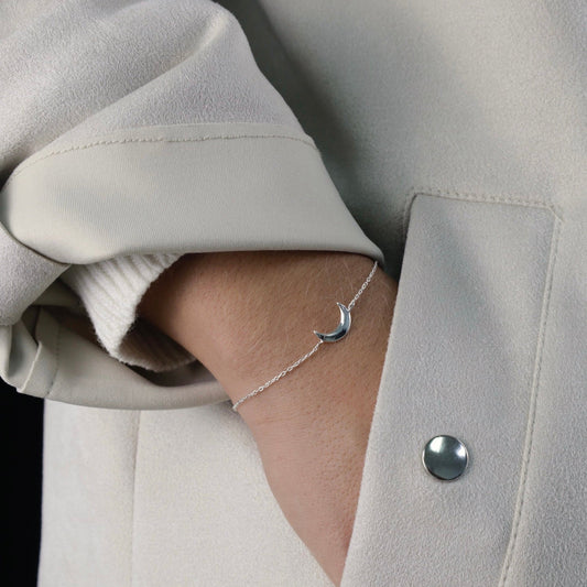 Pulsera de Plata Luna Mujer